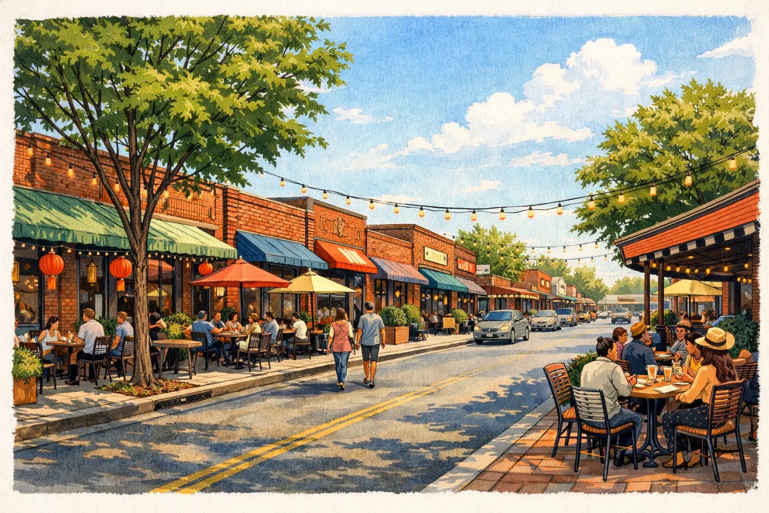 Central Avenue food corridor near Ovens Auditorium