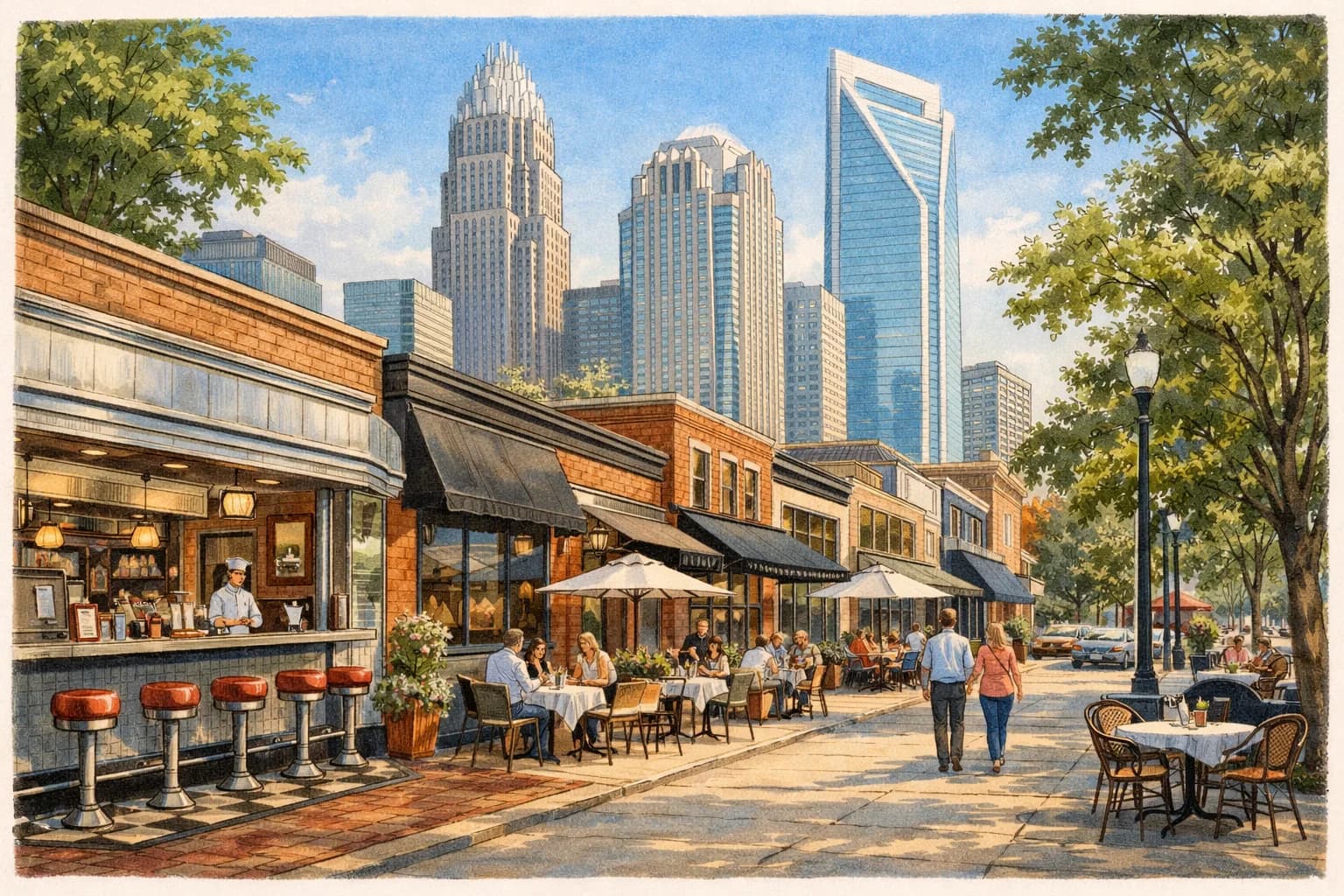 The Mint & Uptown dining near Bank of America Stadium