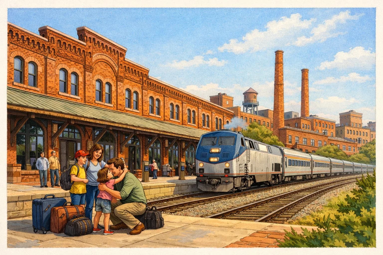 Amtrak — family can visit near Duke Cancer Center
