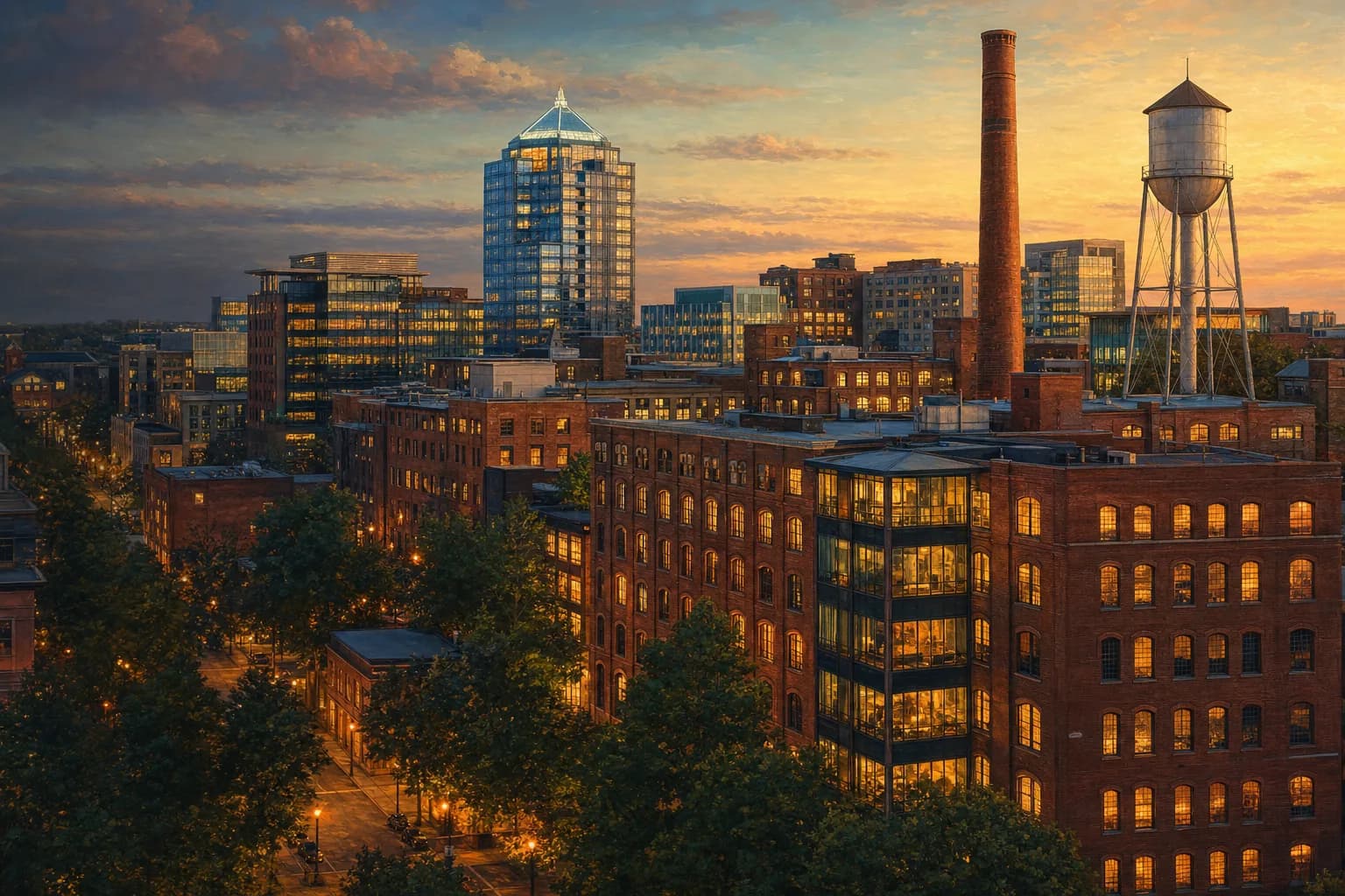 Durham, NC skyline