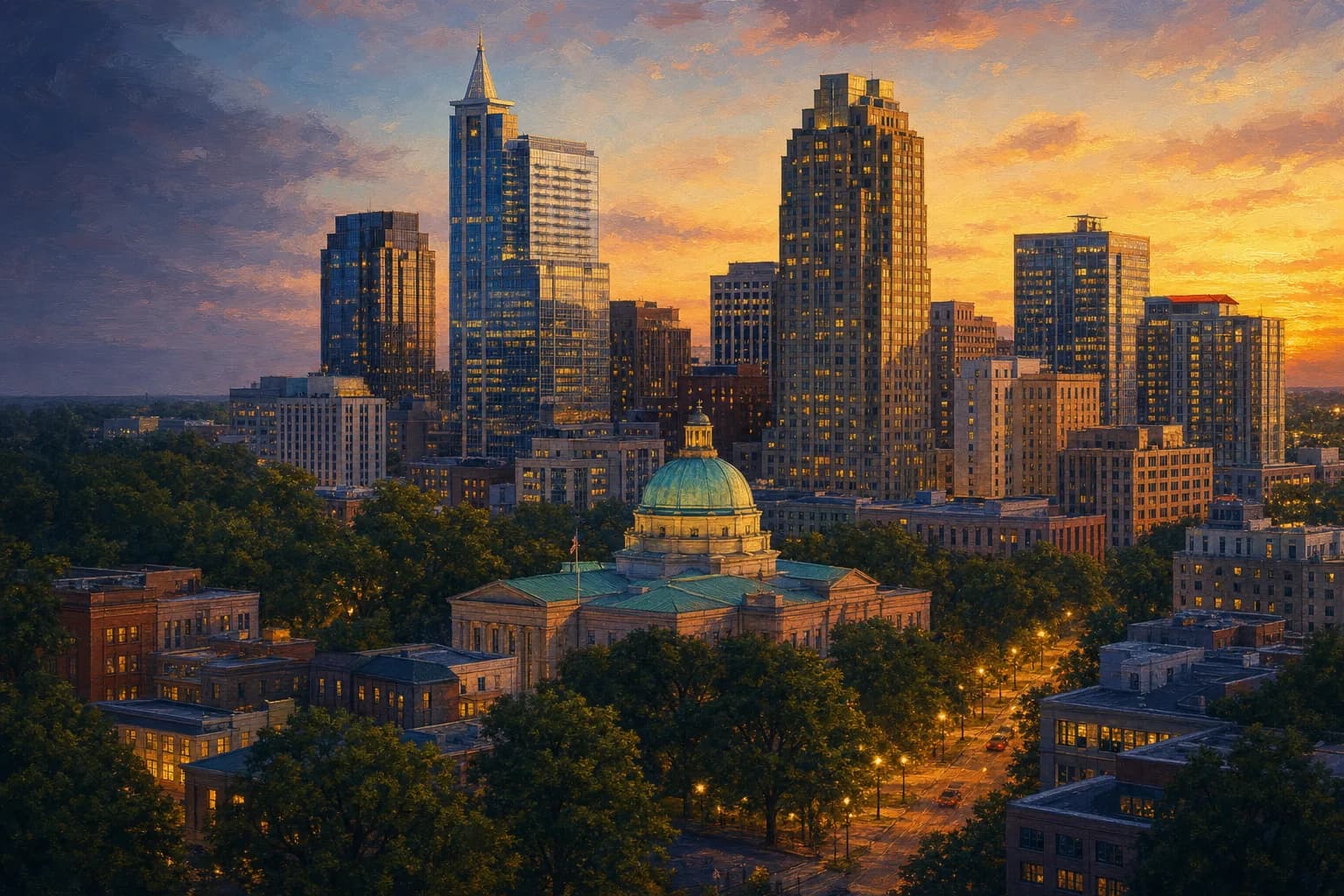 Raleigh, NC skyline