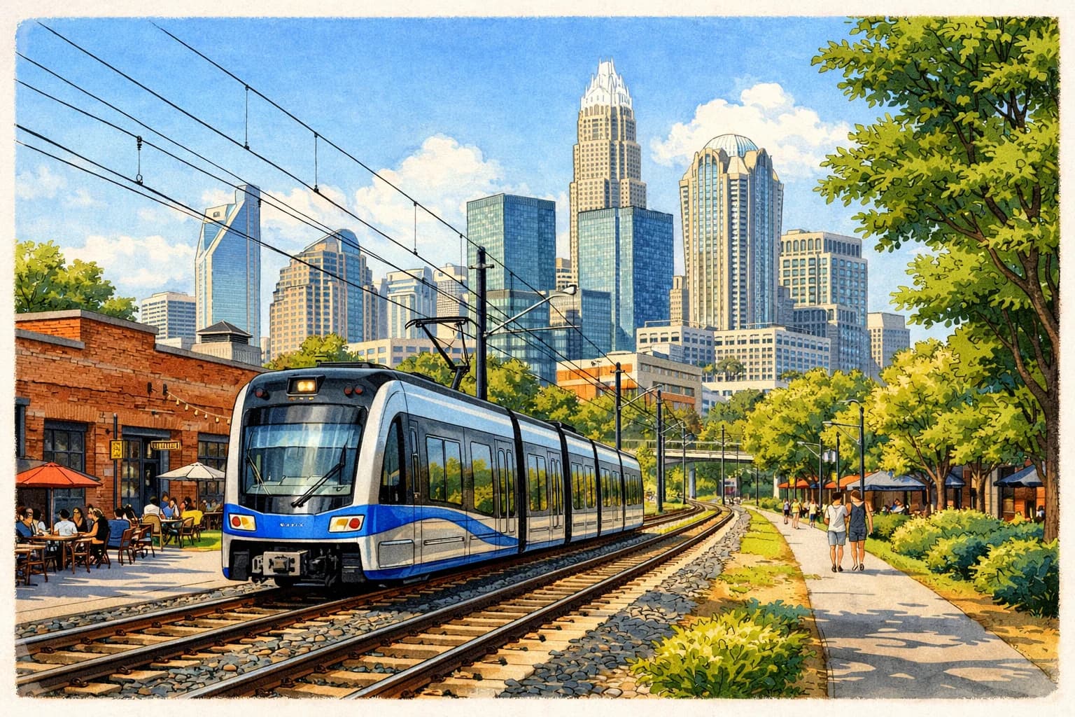 Ride the LYNX Blue Line near Family Stays in Charlotte