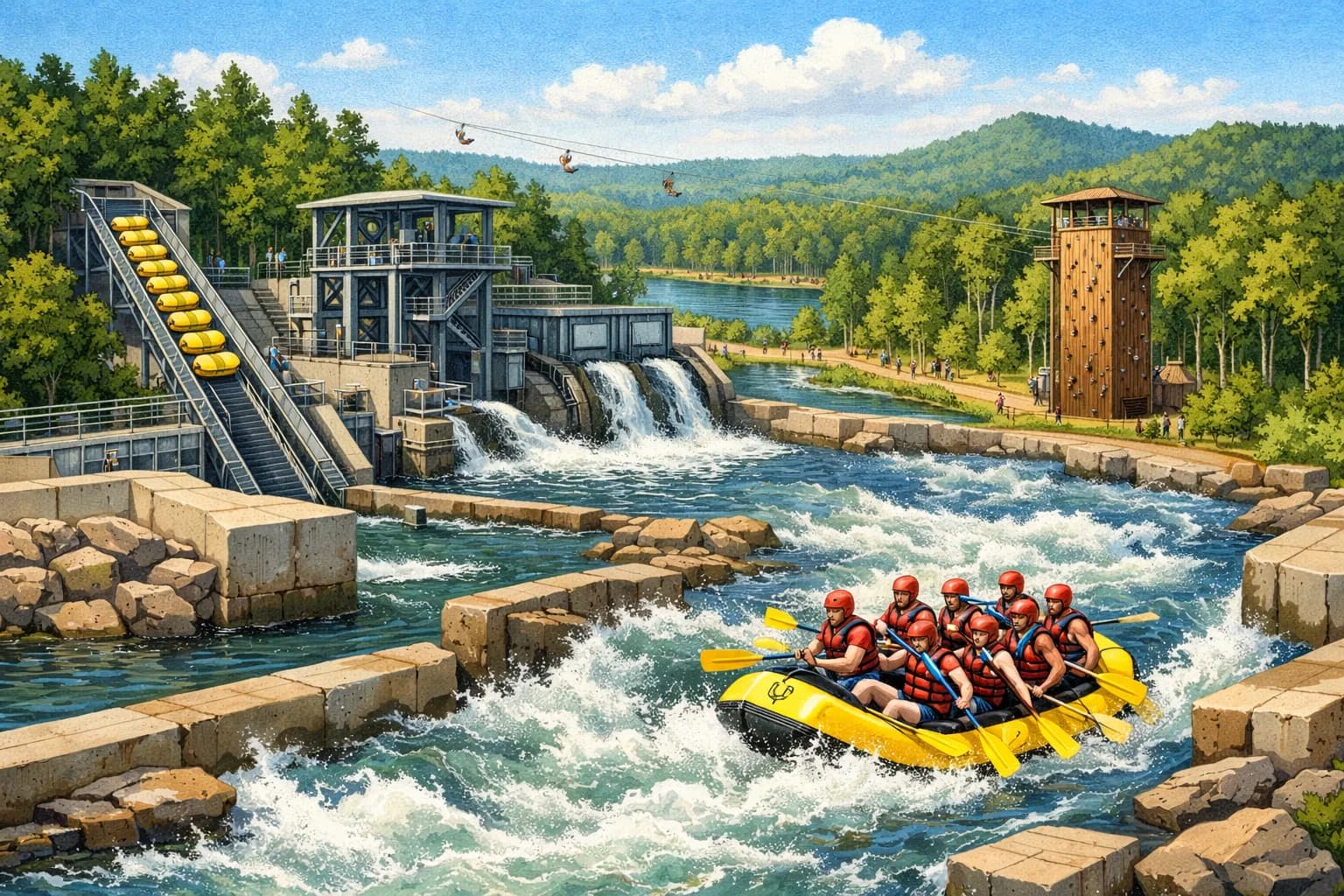 U.S. National Whitewater Center near Coyote Joe's