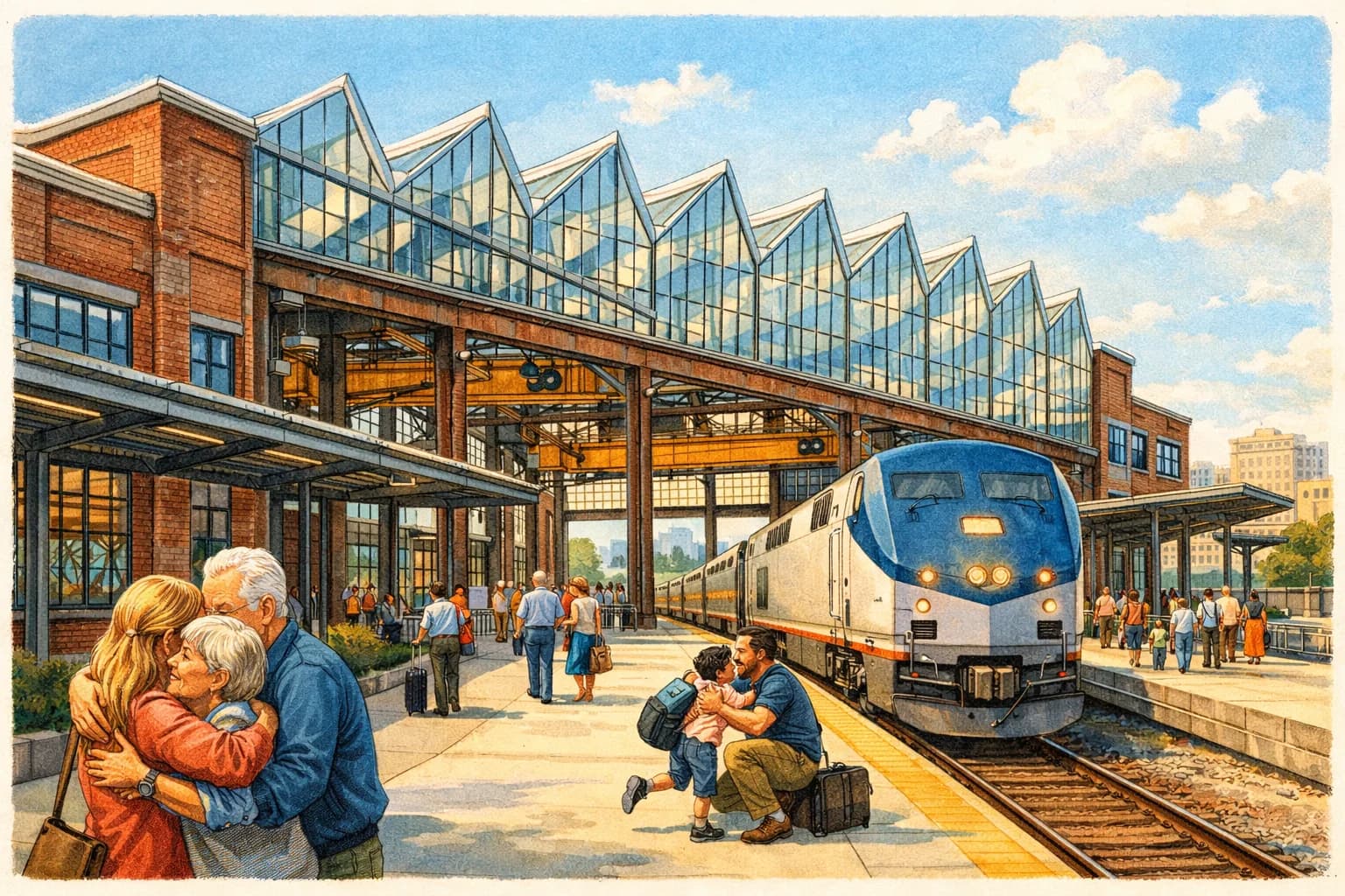 Amtrak — family can visit near Duke Raleigh Hospital