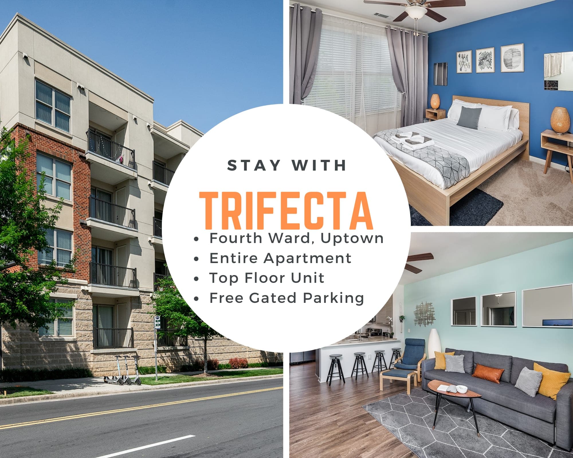 Centric Gateway furnished apartment near Charlotte Convention Center