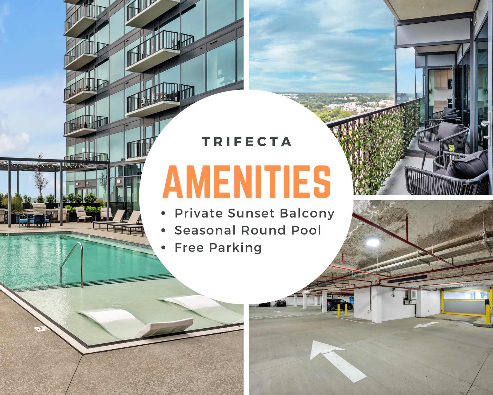 Amenities included: Rooftop, balcony, business lounge, community clubroom, billiards, seasonal swimming pool, fitness center, parking