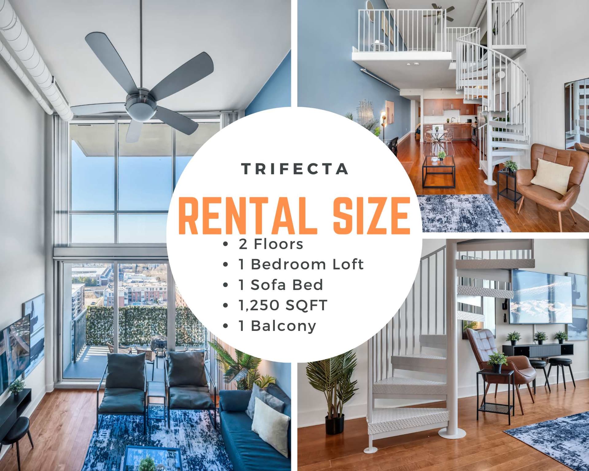 2 Floor loft apartment with balcony
