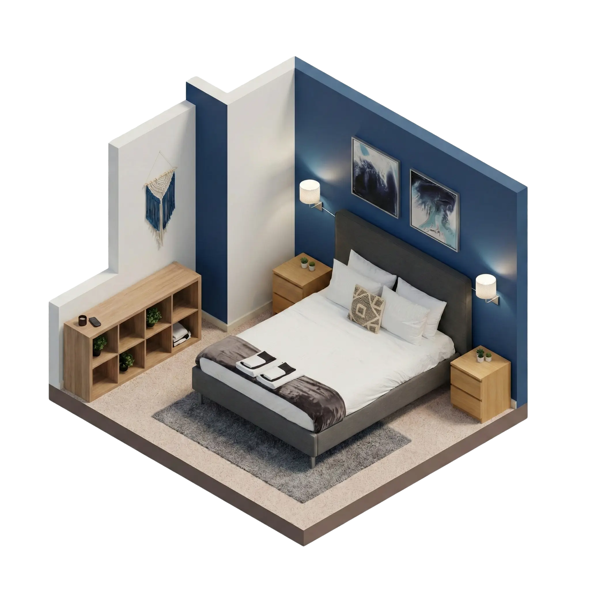 Trifecta Corporate Housing Apartment Isometric View