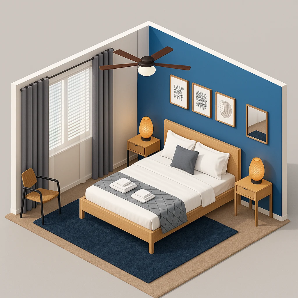 Trifecta 658 Bright living room in spacious bed Charlotte Airbnb